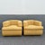 Postmodern Vintage Mid Century Yellow Tufted Swivel Barrell Chairs With Pink Purple and Blue Stripes - A Pair For Sale - Image 3 of 12