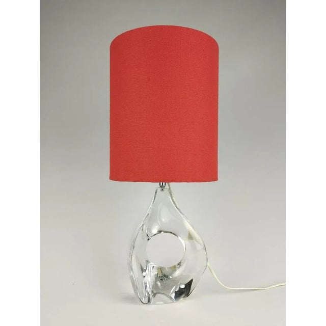 Mid-Century Table Lamp with Sculptural Base in Crystal Glass from Daum, Nancy For Sale - Image 12 of 12