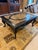 Vintage Maitland Smith Coffee Table - Solid Wood with Marble tessellated Inlay Color: black with brown/gold tessellated...