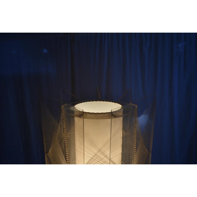 1950s Mid-Century Czechoslovakian Floor Lamp in Nylon and Metal, 1950s For Sale - Image 5 of 18