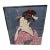 Asian Framed Vintage Textile Art of a Woman For Sale