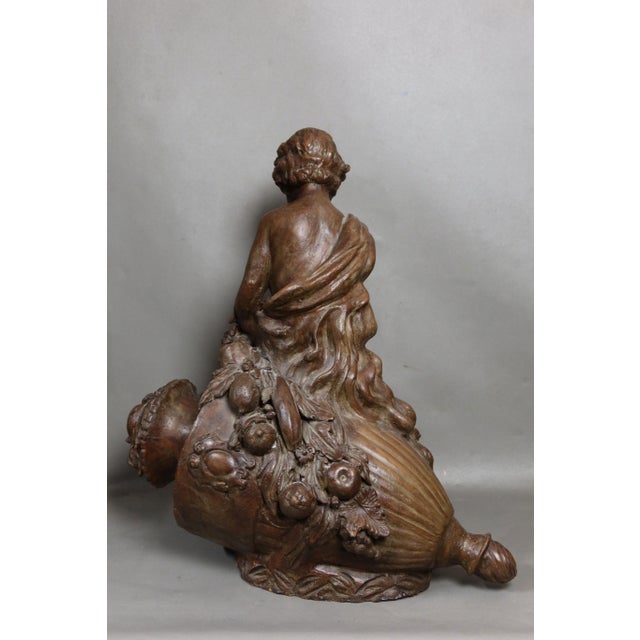 Vintage Terracotta Child on a Jar Sculpture, 1920s For Sale - Image 9 of 13