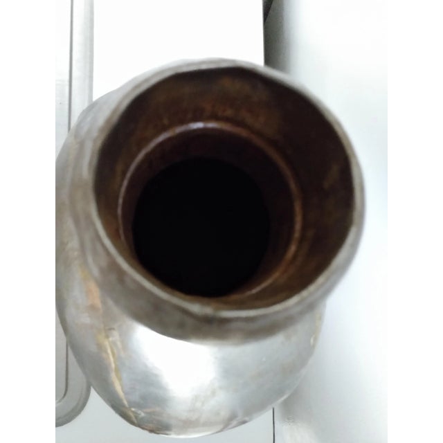 Metal 1910s Damigiana Brass and Metal Bottle For Sale - Image 7 of 8