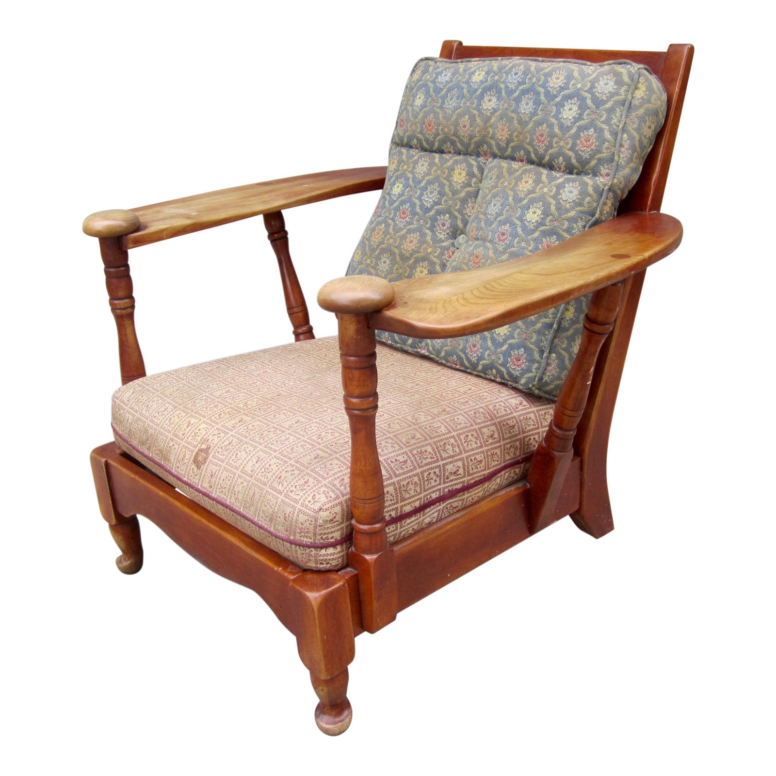 Mid Century Craftsman Maple Paddle Arm Lounge Chair Chairish