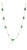 14k Yellow Gold 6.84ct Pear-Cut Natural Emerald Station Necklace With Diamonds For Sale