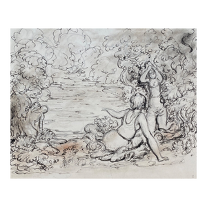 1930s Harold Hope Read Bathers Drawing