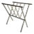 1970 Nickel Magazine Rack Imitation Bamboo in the Style of Jacques Adnet For Sale