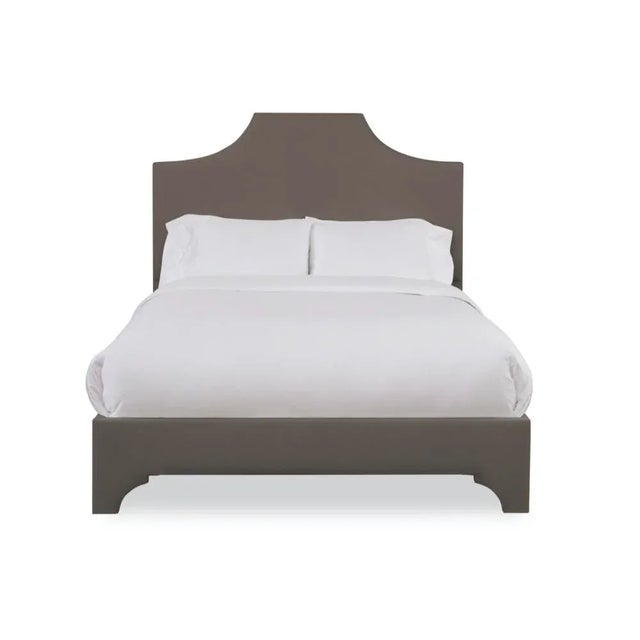 Casa Cosima Kit Full/Double Bedframe, Mushroom Velvet For Sale - Image 4 of 4