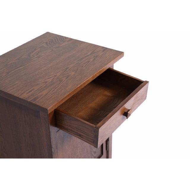 Mission 1 Door 1 Drawer Nightstand - Walnut Stain For Sale In Chicago - Image 6 of 10