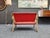 Red Mid-Century Bamboo Kitchen Bench, 1950s For Sale - Image 8 of 11