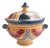 French Art Deco Polychrome Faience Covered Bowl by Jacques Le Tanneur for Dax, 1930s For Sale