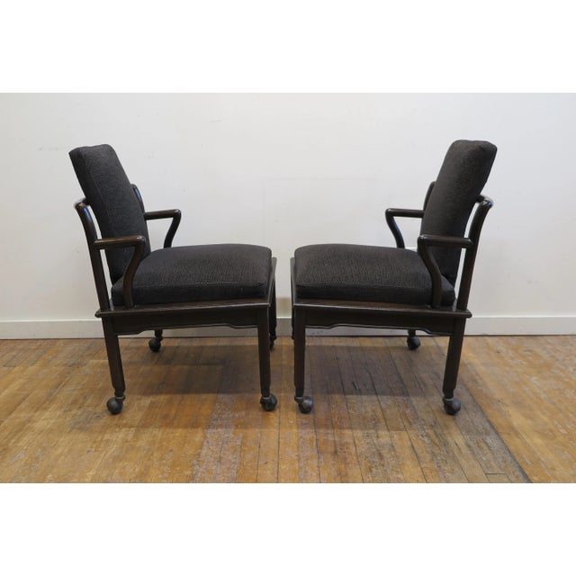 1960s John Widdicomb Asian Black Walnut Chairs - Set of 4 For Sale In New York - Image 6 of 11
