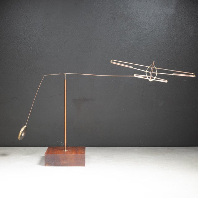 Industrial Vintage Table Top Kinetic Plane Mobile For Sale - Image 3 of 7