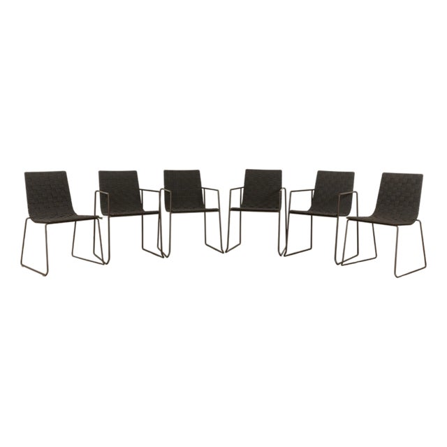 Andreu World Trenza Metal Chairs, Set of 6 For Sale