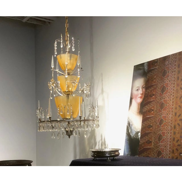 1920s Large Chandelier Ellis Bergh Attributed, 2 Available For Sale - Image 5 of 12
