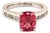 Diamond Rubellite Tourmaline Ring 3 TCW 14k Gold Certified For Sale
