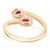 Not Yet Made - Made To Order Ruby Diamond Bypass Ring 18k Yellow Gold Size 7 For Sale - Image 5 of 12