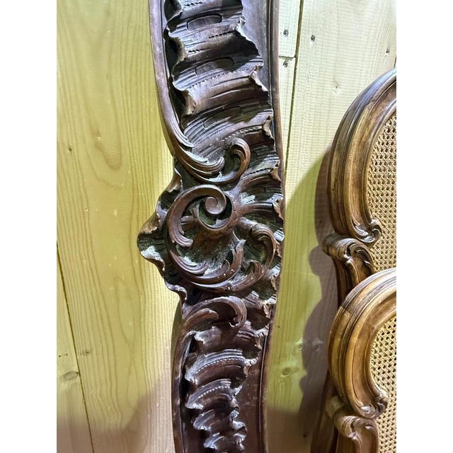 Wood Louis XV Style Cane Bed For Sale - Image 7 of 9