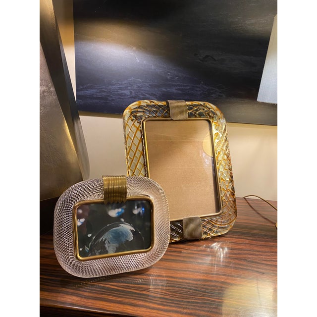 Picture Frame in Torchon Murano Glass from Barovier & Toso, Italy, 1950s For Sale - Image 13 of 15