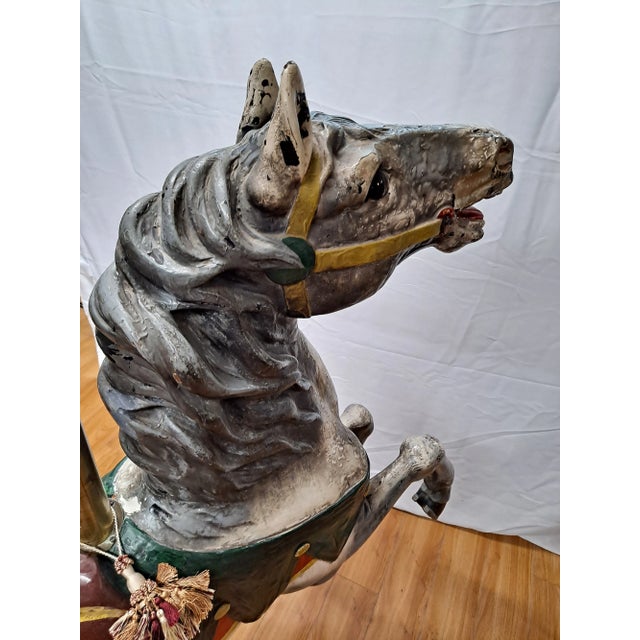 Gray Original Gustav Dentzel Carousel Horse For Sale - Image 8 of 12