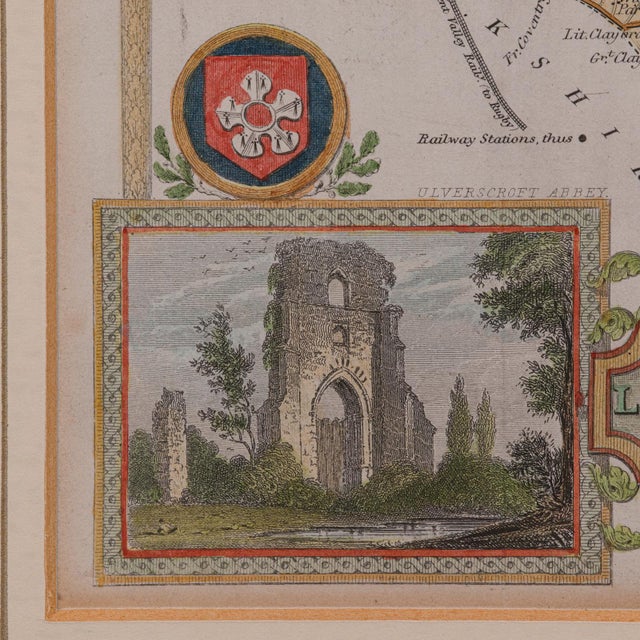 1850's Antique Leicestershire Map For Sale - Image 11 of 12