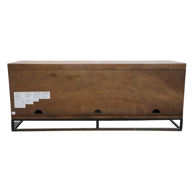 Pottery Barn Glazed Pine Contemporary Modern 66" Malcom Media Console 2662472 For Sale - Image 9 of 12