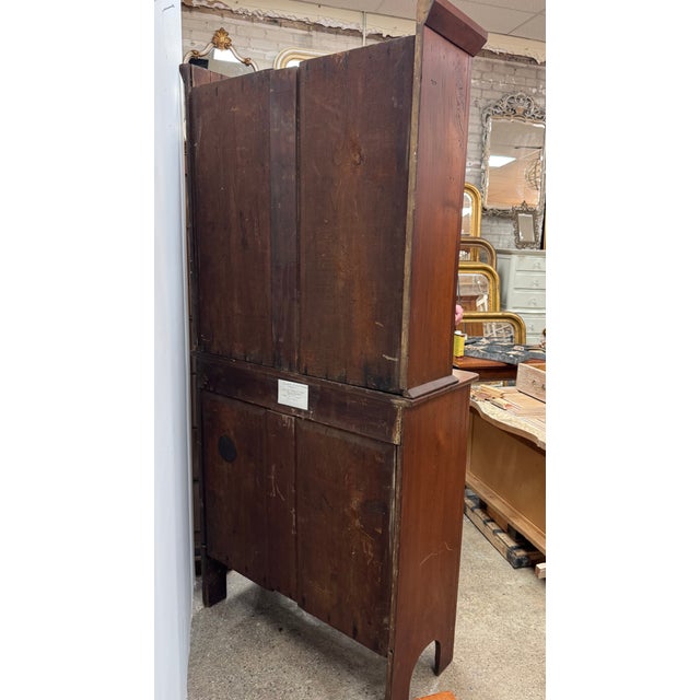 Late 19th Century Walnut Stepback Cupboard For Sale - Image 9 of 16