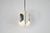 Italian Space Age Hanging Lamp with White Painted, Metal & Chrome Shields, 1970s For Sale - Image 17 of 18