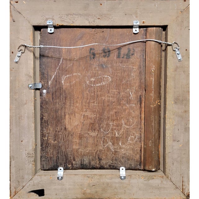 Wood 17th Century Flemish School-Portrait of a Dutch Man W/Ruff Collar & Black Hat- Oil Painting For Sale - Image 7 of 7