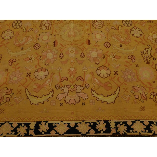 Vintage Hand-Woven Portuguese Sumac Rug For Sale - Image 4 of 13