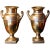 French Empire Period Matte and Burnished Gilt Porcelain Vases, Set of 2 For Sale - Image 10 of 10