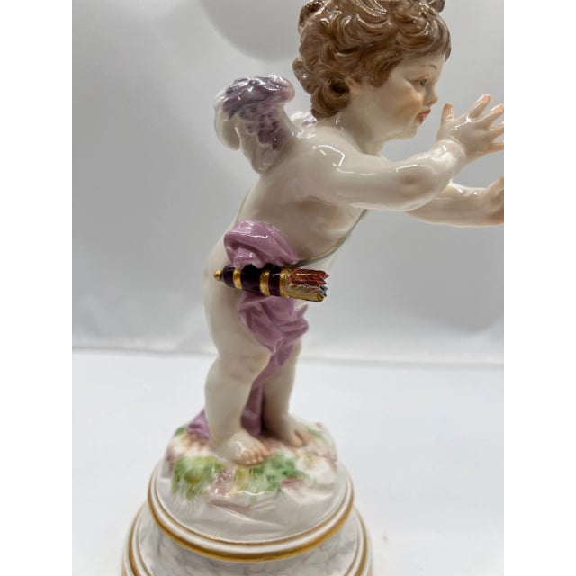 Antique Meissen Porcelain Model L125 Figure of a Cupid Mocking For Sale In Boston - Image 6 of 11