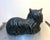 Black Ceramic Cat Statue For Sale - Image 4 of 6