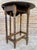 Brown Round Folding Center Oak Table with Carved Top and Solomonic Legs, 1940s For Sale - Image 8 of 15