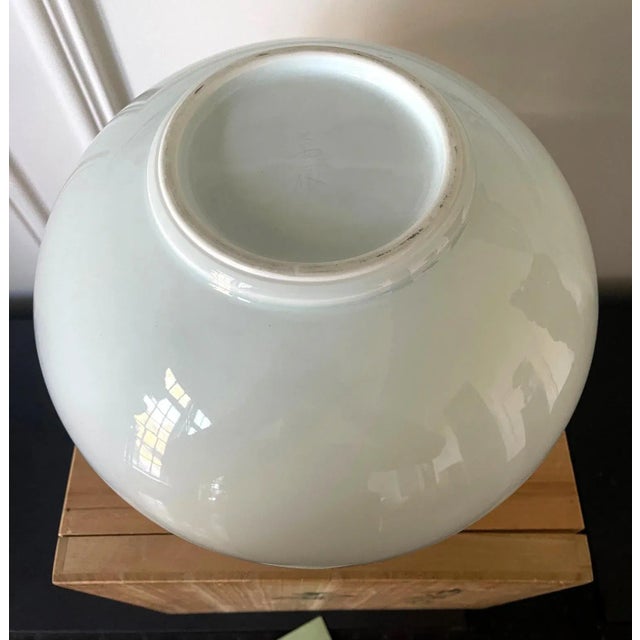 Contemporary Japanese White Glaze Ceramic Vase by Manji Inoue For Sale - Image 9 of 12