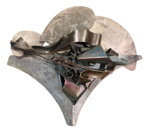 Mid 20th Century Signed Metal Wall Art