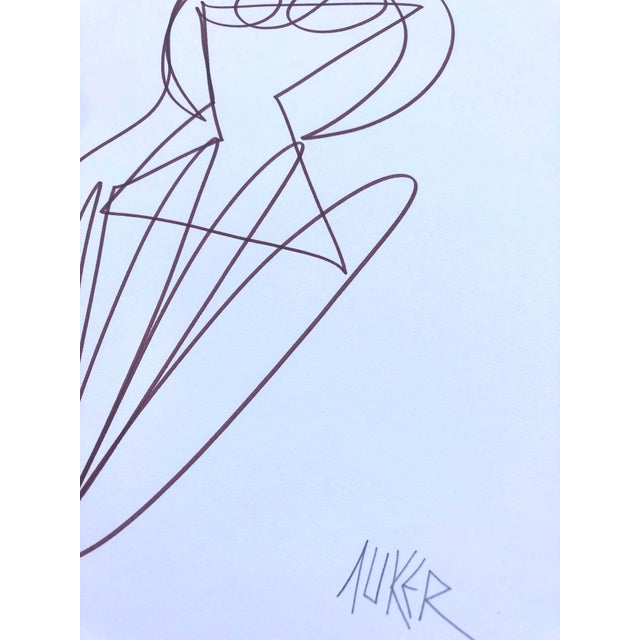 Contemporary Contemporary Fashion Drawing Evening Gown in Line #1 by Cassandra Auker For Sale - Image 3 of 3