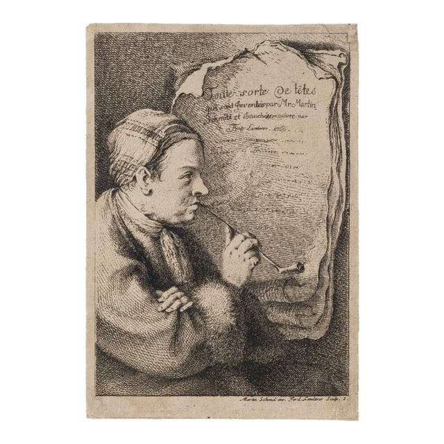 Toute Sorte le Têtes - Etching by Ferdinand Landerer - Late 18th century Late 18th Century For Sale