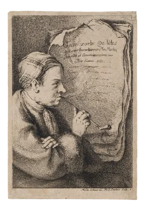 Toute Sorte le Têtes - Etching by Ferdinand Landerer - Late 18th century Late 18th Century