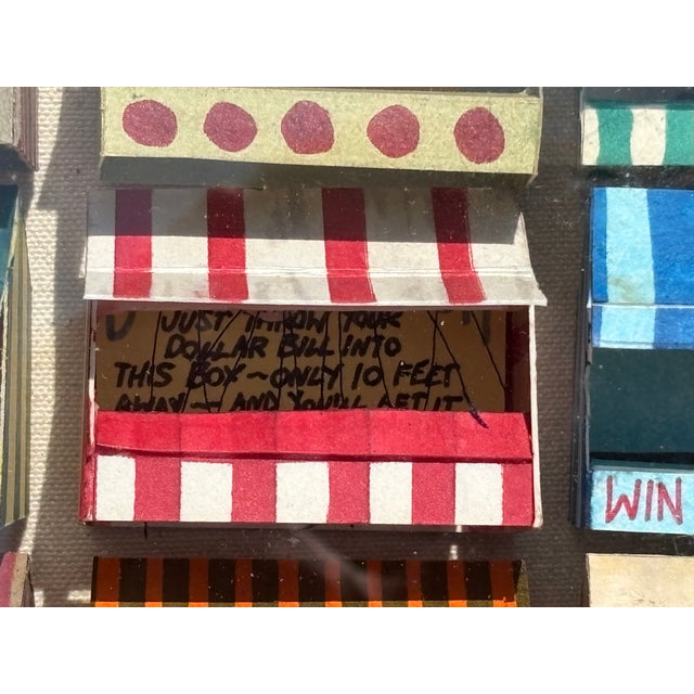 Late 20th Century Carnival /Circus / Train Tents - An Artisan Collection of Handmade Decorative Models in Shadowbox Display For Sale - Image 12 of 13
