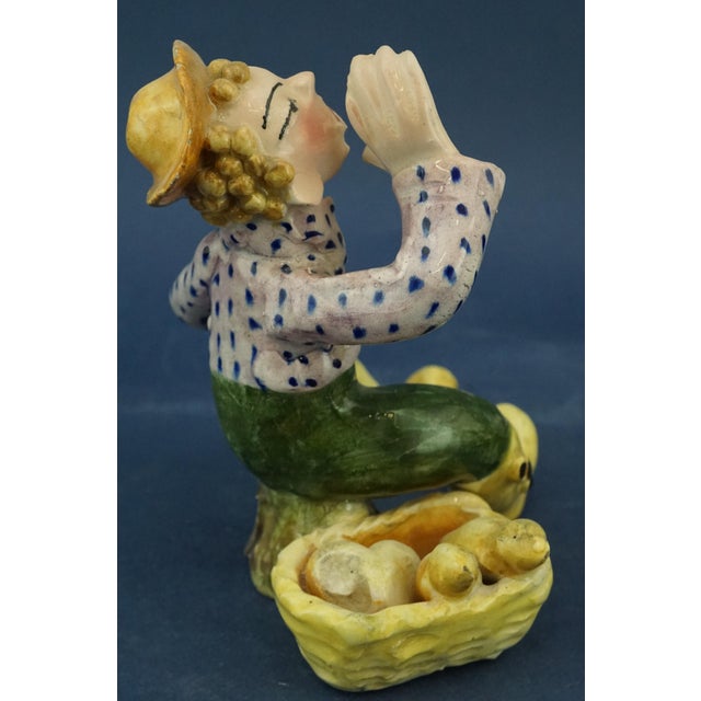 20th Century Ceramic Salesman Sculpture by Anzengruber for Carraresi and Lucchesi, Italy For Sale - Image 6 of 18