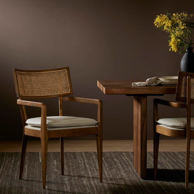Four Hands Britt Dining Armchair, Savile Flax For Sale - Image 4 of 12