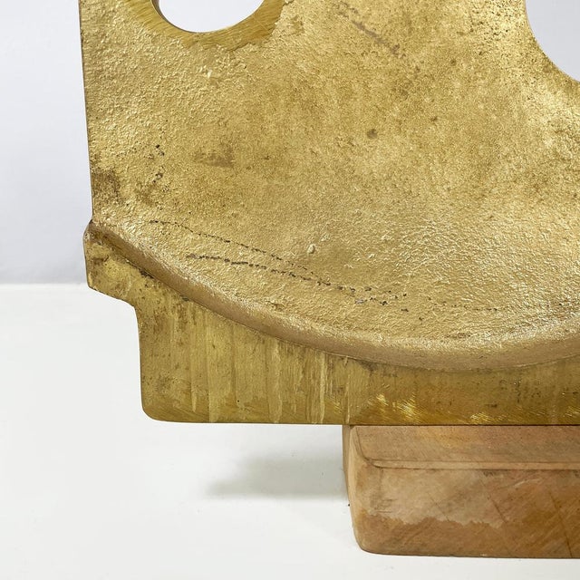 Italian Modern Brutalist Brass Sculpture by Edmondo Cirillo, 1970s For Sale - Image 17 of 18