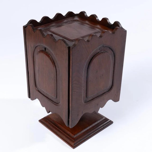 Wood Mid 19th Century Victorian Walnut Box on Pedestal For Sale - Image 7 of 12