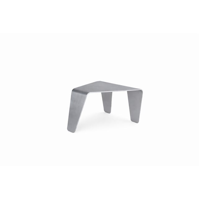 Sculptural Coffee Table in Brushed Aluminum by Veliento For Sale - Image 13 of 13