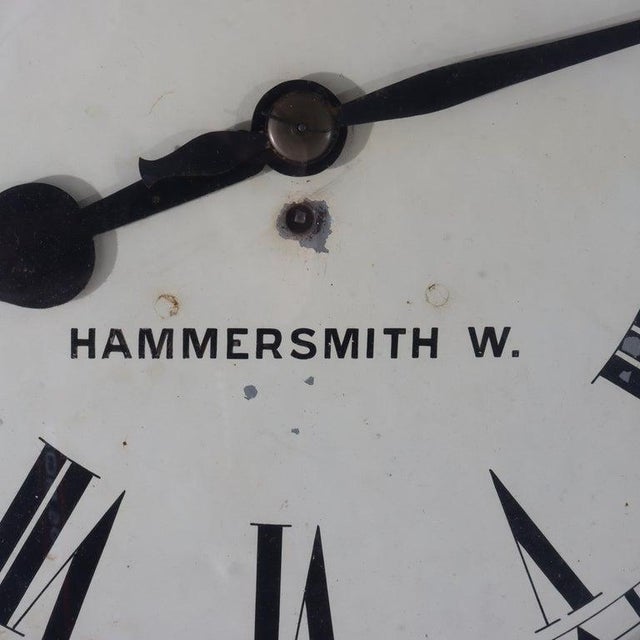 Victorian Oversized Antique A. J. Riggs Hammersmith Victorian Walnut Bankers Clock 19thC For Sale - Image 3 of 12