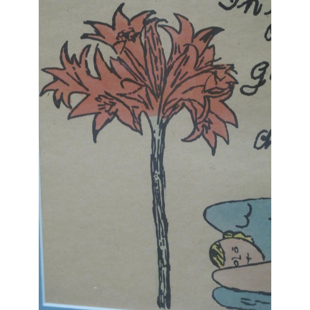 1950s Andy Warhol Title Page of in the Bottom of My Garden Cherubs Signed Lithograph For Sale - Image 5 of 6