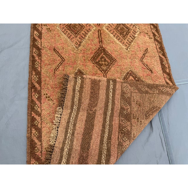 1950s Vintage Afghan Hand-Knotted Mishwani Flatweave Kilim Runner Rug, For Sale - Image 5 of 12