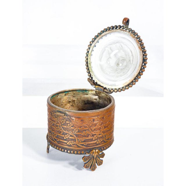 Bronze Box with Glass Faun Sculpture For Sale - Image 18 of 18