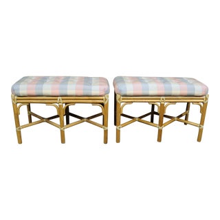 McGuire Bamboo Benches - a Pair For Sale